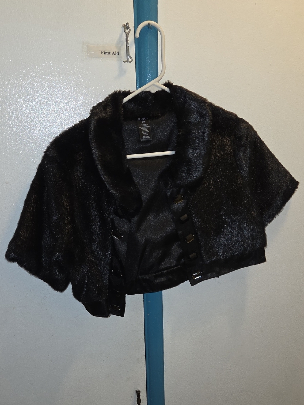 Mixit Black Faux Fur Short Shrug